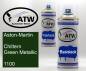 Preview: Aston-Martin, Chiltern Green Metallic, 1100: 400ml Sprühdose + 400ml Klarlack - Set, von ATW Autoteile West.